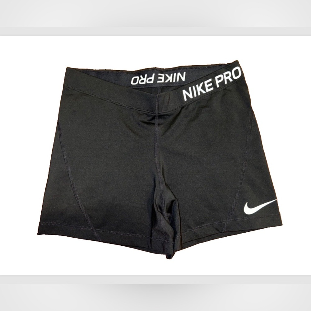Women's Black Nike Pro, Dri-Fit Spandex Shorts, Large